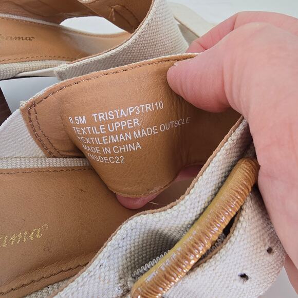 Tommy Bahama Trista Slide Sandal Women's 8.5M Linen Coastal Tropical Nautical - Picture 9 of 14